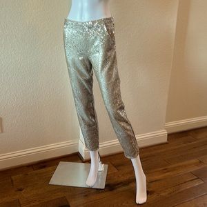 Abercrombie and Fitch Gold Squin Cropped Pants Size Small